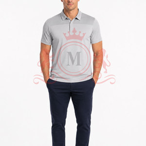 Polo homme gris à manches courtes, couleur unie, séchage rapide, tricoté, décontracté, en vente en ligne - Product Image 2