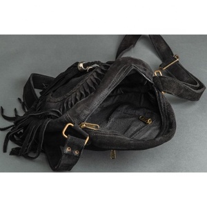 Nouvelle mode sac à bandoulière rond en cuir suédé à franges vente en gros sac à bandoulière bohème pour femmes sac circulaire de style cowgirl cadeau pour elle - Product Image 2