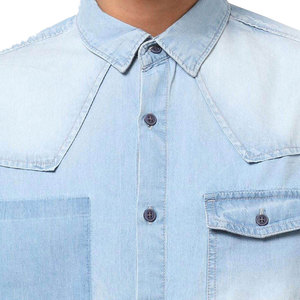 เสื้อเชิ้ตเดนิมทรงสลิมฟิตสำหรับผู้ชาย พรีเมียม ขายส่ง แขนยาว ปรับแต่งได้ พร้อมกระเป๋าอเนกประสงค์ - Product Image 5