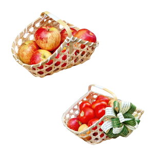 Panier-cadeau artisanal en paille de bambou, durable, élégant, panier-cadeau écologique pour le rangement des cadeaux - Product Image 1