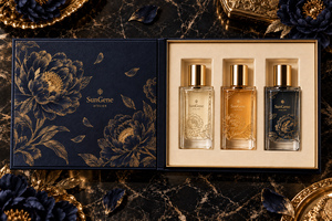 Boîte de découverte de parfum personnalisée de style livre à charnières, senteur pivoine de minuit - Product Image 2