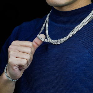 925 Sterling <b>Silver</b> 8MM Infinity Link Chain Necklace VVS Moissanite Diamond Hip Hop Jewelry Iced Out Sparkling <b>Choker</b> Men - Product Image 1