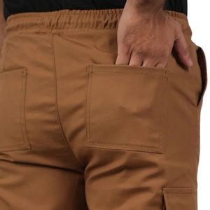 Mens Eco-friendly <b>Harem</b> Cargo Jogger Pants Elastic Waist Drawstring Multi Pocket Casual Outdoor 100% Polyester Regular Daily - Product Image 5