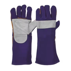 Reinforced Cowhide Split Leather Welding <b>Gloves</b> Heavy Duty Industrial Safety Hand Protection Reflective Safety Clothing - Product Image 6