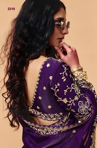 ส่าหรีอินเดียสุดหรู พร้อมงานฝีมือประณีตและผ้าคุณภาพเยี่ยม เหมาะสำหรับงานแต่งงานและโอกาสพิเศษ - Product Image 3