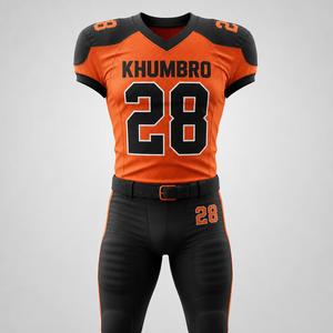 Conjunto de Jersey de Fútbol Americano Profesional Khumbro para Hombre, Cuello en V, Ajustado, Absorbente de Humedad, Impresión por Sublimación, para Todas las Temporadas, Gran Venta - Product Image 2