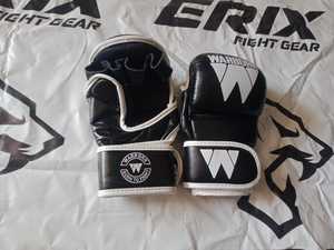 OEM MMA Sparring Gloves Leather Training Grappling Fight Gloves Moisture Wicking Hook Loop Closure for UFC Kickboxing Cage - Product Image 5