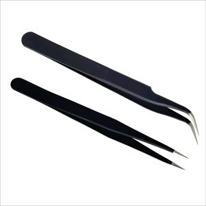 Pinzas Profesionales Duraderas para Pestañas de Acero Inoxidable, Diseño Personalizable OEM, Clip con Punta Dentada Blanca Impresa, Precisión - Product Image 3