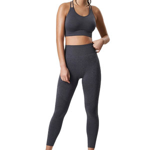 OEM Services Latest Style Women Yoga Set High Quality Custom Design Solid Breathable Front Logo 2 Piece Set - Product Image 1
