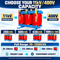 Transformateur sec triphasé 11 kV vers 400 V, 30-2500 kVA, élévateur-abaisseur, pour distribution électrique, économe en énergie