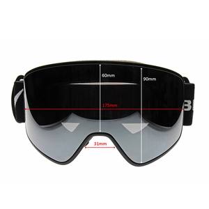 Lunettes de ski à lentilles cylindriques sans monture avec performance anti-buée avancée - Product Image 1