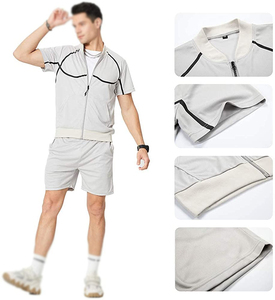 Conjunto Deportivo de 2 Piezas para Hombre, 100% Algodón, Ligero, con Capucha, Tallas Grandes, Reversible, Manga Larga, Informal, Cómodo, con Cierre - Product Image 4