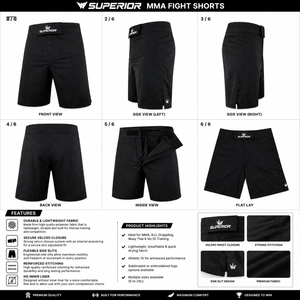 New Arrival <b>Blank</b> MMA Fight Shorts Wholesale Plain MMA Shorts for Men and Women High Quality Training Shorts Wholesale Rate - Product Image 6