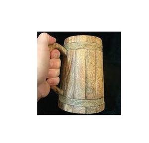 Tasse en bois à bas prix, tasse viking de luxe moderne en bois et acier inoxydable avec poignée, tasse en bois pour sublimation pour usage en cuisine - Product Image 3