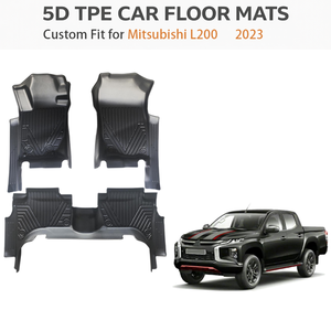 Full <b>Set</b> Car Floor Mats for Mitsubishi L200 LHD 2023 Car Mats All Weather TPE Plastic Car Floor Mat Liner - Product Image 1