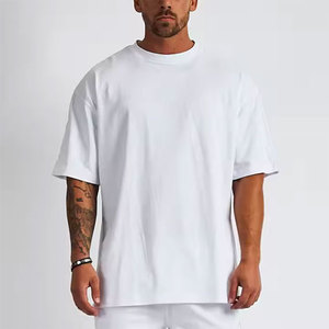 เสื้อยืดคอกลมทรงหลวมสำหรับผู้ชายรุ่นใหม่ปี 2025 คุณภาพสูง ผ้าฝ้าย 100% แขนสั้น พิมพ์ลายกราฟิกเท่ๆ  รับสกรีนโลโก้ - Product Image 1
