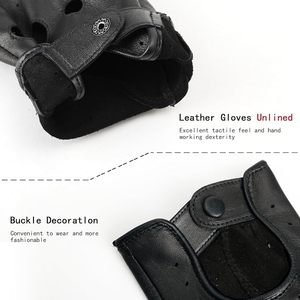 Womens Vintage Soft And <b>Thin</b> Excellent Quality Lambskin Leather Touch Screen Driving <b>Gloves</b> - Product Image 3