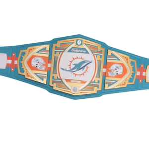 Miami Dolphins Championship Belt Customizable Football Wrestling Belt High Quality Collectible Sports Title Belt for Fans - Product Image 2