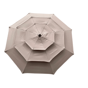 Parasol de terrasse extérieur 9 pieds à 3 niveaux avec manivelle, inclinaison et aérations anti-vent pour jardin, terrasse, cour, piscine, ombrage et piscine - Product Image 3