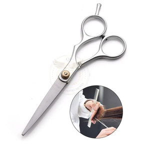 Tijeras de Corte de Pelo Profesionales Personalizadas para Salón de Belleza, Hoja Afilada de Acero Inoxidable, Mango de Goma, Suministros de Salón, Reposa Dedos - Product Image 4