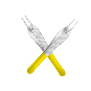 Pince à épiler multifonction à manche large, à surface striée antidérapante, en acier inoxydable, pour greffe de cheveux, ensemble d'instruments CE, manuel inclus - Product Image 5