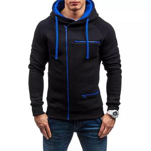 Sweat à capuche zippé intégral pour homme, personnalisable, en coton noir, coupe oversize, grammage lourd, vierge, faible MOQ, vente en gros - Product Image 3
