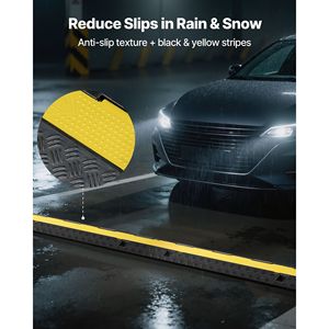 Rampa Protettiva per Cavi con Capacità di 22.000 Libbre/asse, 2 Copricavi in Gomma Resistente, Protezioni per Cavi e Tubi 1.3 X 1.2, Dissuasori di Velocità per Traffico - Product Image 5