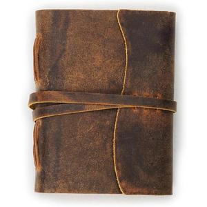 Leather Hardcover <b>Notepad</b> Sewing Binding Vintage Style Writing Sketching Journal 220 Pages Multiple Colors Available - Product Image 2