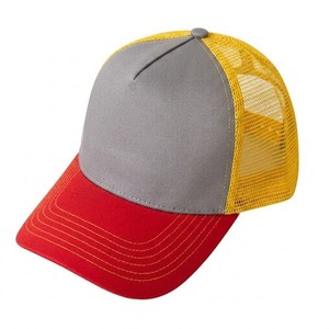 High Quality Colorblock Trucker <b>Hat</b> Curved Peak Mesh Back Snapback Cap Lightweight Streetwear Outdoor <b>Summer</b> Headwear - Product Image 4