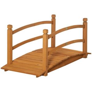 Ponte da Giardino in Legno ad Arco da 1,44 m, Ornamenti Decorativi per Laghetto e Ponte Pedonale per Esterni - Product Image 2