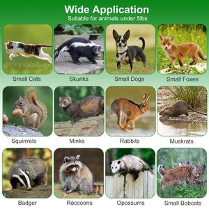 Trappola per animali vivi in ferro zincato, facile da montare, per procioni, armadilli, marmottini, muskr-pet - Gabbie per animali - Product Image 6