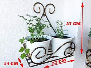 <b>Vintage</b> Metal Wall Flower <b>Stands</b> With Powder Coated Finish For Indoor Green <b>Plants</b> Rustic Design - Product Image 5