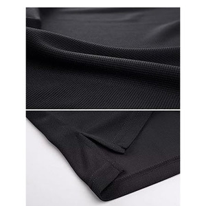 Polo Negro para Hombre, Manga Corta, Casual, Liso, Tejido Transpirable, Logotipo Personalizado, OEM, ODM Disponible - Product Image 4