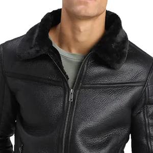 Chaqueta de Hombre a la Moda, de Alta Calidad, en Piel de Cordero y Lona, con Cuello Alto, Impermeable, Ecológica, Anti-UV, Reversible y Personalizable - Product Image 5