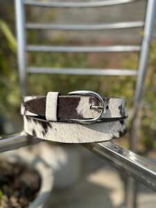 Cinturón con hebilla de estilo vintage con estampado de lunares por transferencia térmica, ajuste cómodo, resistente y duradero, de alta resistencia - Product Image 3