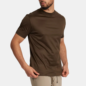 Camiseta de Manga Corta para Hombre, Color Sólido, Corte Regular, Cuello Redondo, Estilo Casual, Tejido de Punto Jersey - Product Image 2