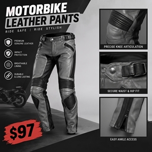 Motorcycle <b>Leather</b> Biker <b>Pants</b> Unisex Motor Racer Genuine <b>Leather</b> Winter <b>Plus</b> <b>Size</b> Printed Motorbike Rider <b>Pants</b> - Product Image 3