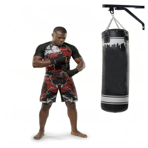 Saco de Boxeo Personalizado de PU, Relleno de Arena, Colgante, para Boxeo y Kickboxing, Diseño Duradero en Verde, Negro y Blanco para Adultos - Product Image 6