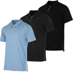 Chemises Polo pour Hommes, Chemises Polo Mode, Couleurs Unies, Manches Courtes, Chemises Polo d'été, T-shirt Casual pour Hommes, Coupe Classique, Jaune, Bleu - Product Image 4