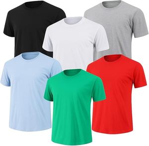T-shirt pour homme à col en V avec bordure contrastée, imprimé en sérigraphie, polyester/coton, anti-rides, écologique, respirant, pour un usage quotidien - Product Image 4
