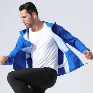 Veste de sport pour homme à coupe ajustée, légère, à séchage rapide, coupe-vent, à capuche, avec fermeture éclair, pour la course à pied, le sport en plein air, la salle de sport - Product Image 5