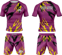 Nouvel Arrivage Ensemble de Sport pour Hommes Adultes BJJ No Gi : Rashguard, Short et Tenue de Compression Respirante pour MMA, Entraînement en Salle de Sport et Fitness