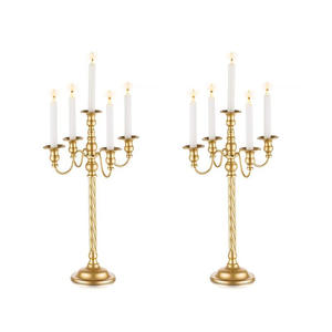 Candélabre élégant sans flamme en fer de la collection Hôtel pour table à manger et décoration de hall - Product Image 3