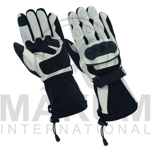 Gants de moto en cuir imperméables à écran tactile avec poignées et protection UV pour homme – Chaleur hivernale – Vente en gros - Product Image 4