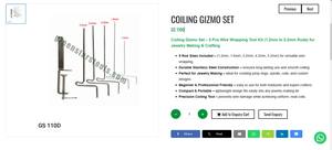 Coiling Gizmo Set Wire Wrapping Tool <b>Kit</b> 5 Piece Stainless Steel Jewelry <b>Making</b> Tools | Item No GS-110D - Product Image 3