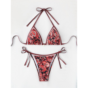 Ensemble de maillots de bain bikini sexy taille standard pour la plage, prix de gros, ensembles de bikinis pour femmes, soutien-gorge et culotte - Product Image 2