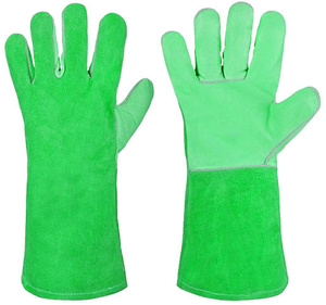 Guantes de Soldadura TIG de Alta Resistencia, Cuero de Cabra y Piel de Vacuno, Puño de Seguridad Grueso Antiestático para Seguridad Industrial - Product Image 3