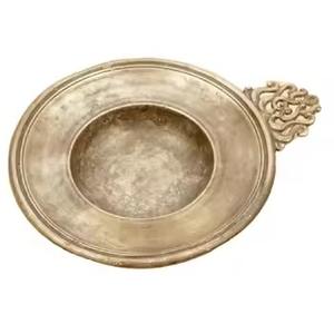 Cendrier en laiton doré élégant pour cigares, cigarettes, tabac – Décoration de table pour la maison, le bureau, l'hôtel - Product Image 1