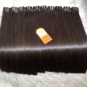 Prêt à expédier des extensions de cheveux humains non transformés de donneur brut vietnamien droit d'os de couleur noire Machine à Double trame de paquets de cheveux - Product Image 2