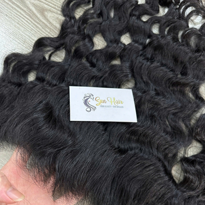 Prix de gros 100% Humain Vietnamien Vierge Frontale 13x6 HD Dentelle Vague Lâche Couleur Naturelle Super Double Dessiné Cuticule Alignée - Product Image 3